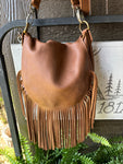 Leather fringe messenger